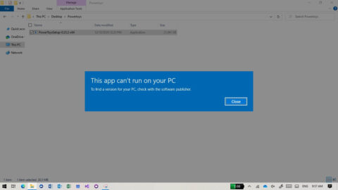 Cách khắc phục lỗi "This App Can’t Run on Your PC” trên Windows 10