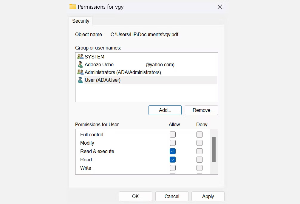 Sua Loi Access Denied Khi Truy Cap File Folder Tren Windows Features 02 Cài Đặt Thay Đổi Quyền Cho Người Dùng