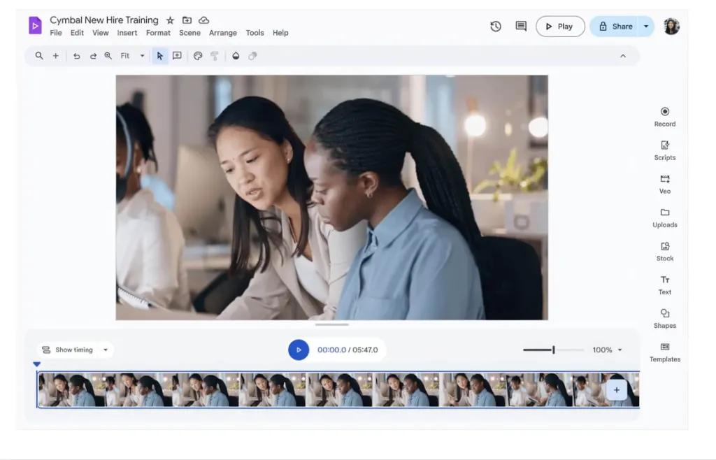 Chỉnh Sửa Video Trực Tiếp Trên Google Drive Với Vids Tool Tích Hợp