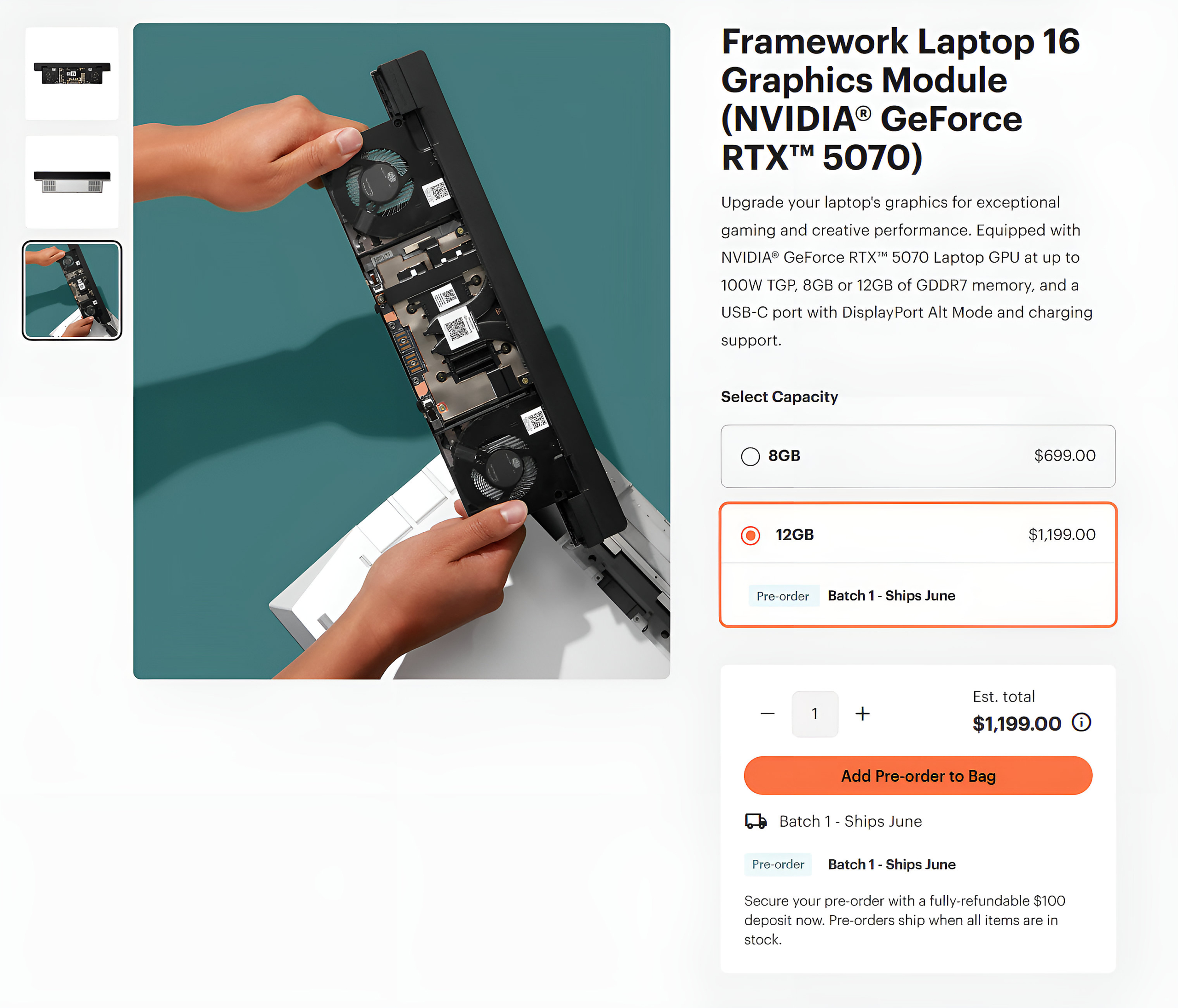 Framework Laptop 16 Tang Gia Manh Voi Rtx 5070 12Gb Scaled Framework Laptop 16 Có Thêm Lựa Chọn Mới, Nhưng Giá Nâng Cấp Đang Leo Rất Nhanh