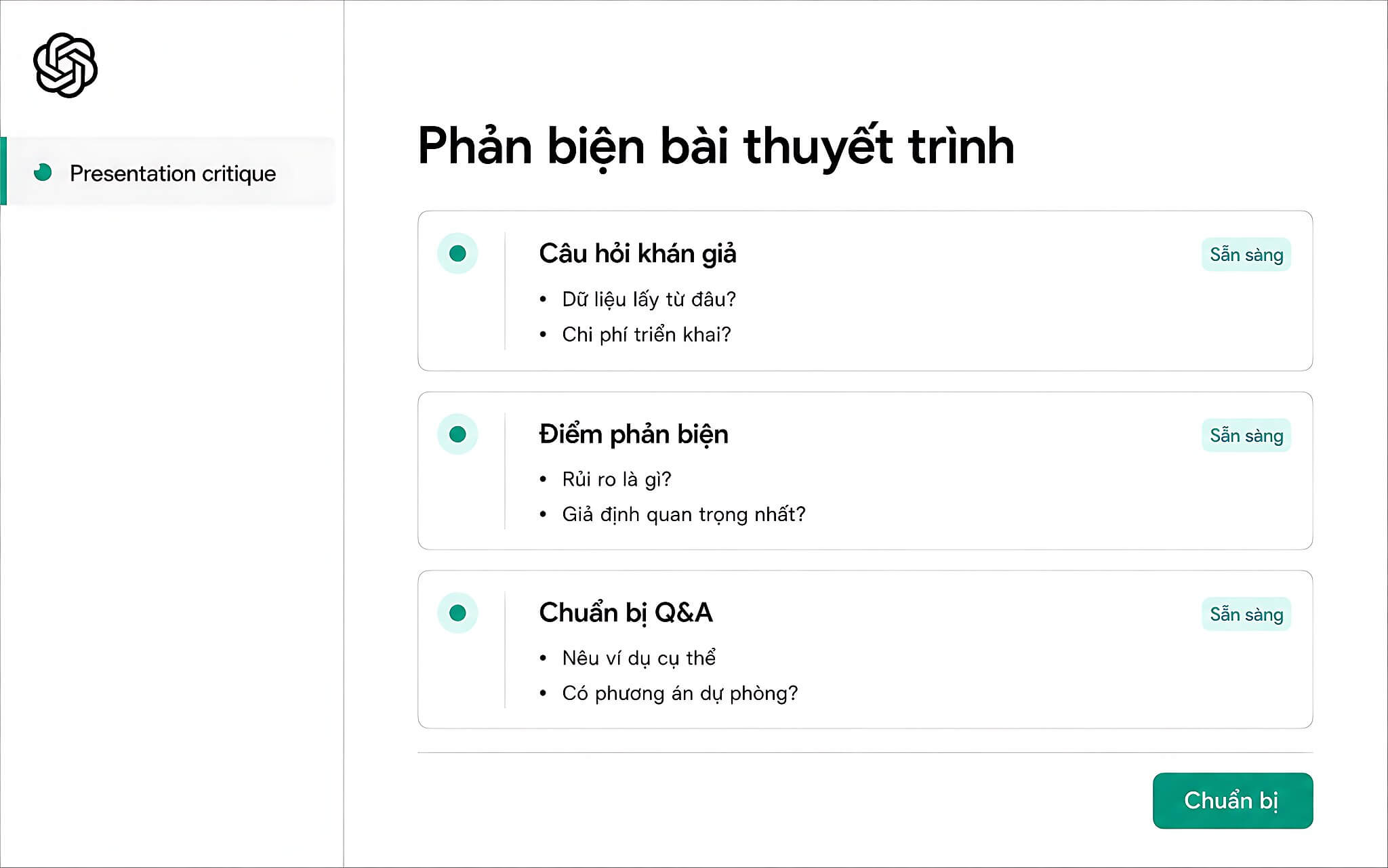 Kiểm Tra Thiết Lập Dữ Liệu Trước Khi Dùng Prompt Tạo Slide Cho Tài Liệu Công Ty
