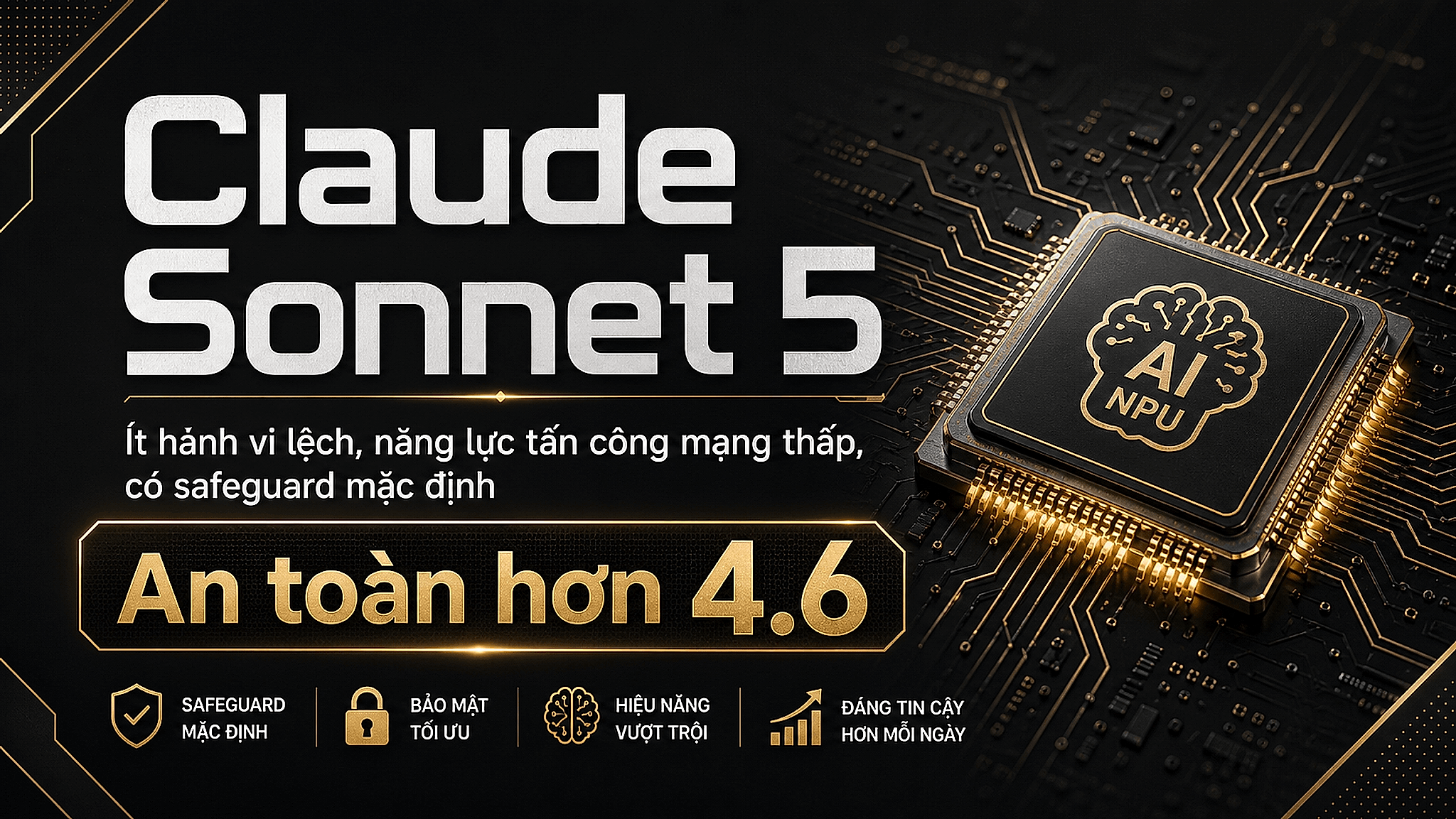 Claude Sonnet 5 Safety Graphic Emphasizing Claude Sonnet 5 Is Safer Than 4.6 With Default Safeguards