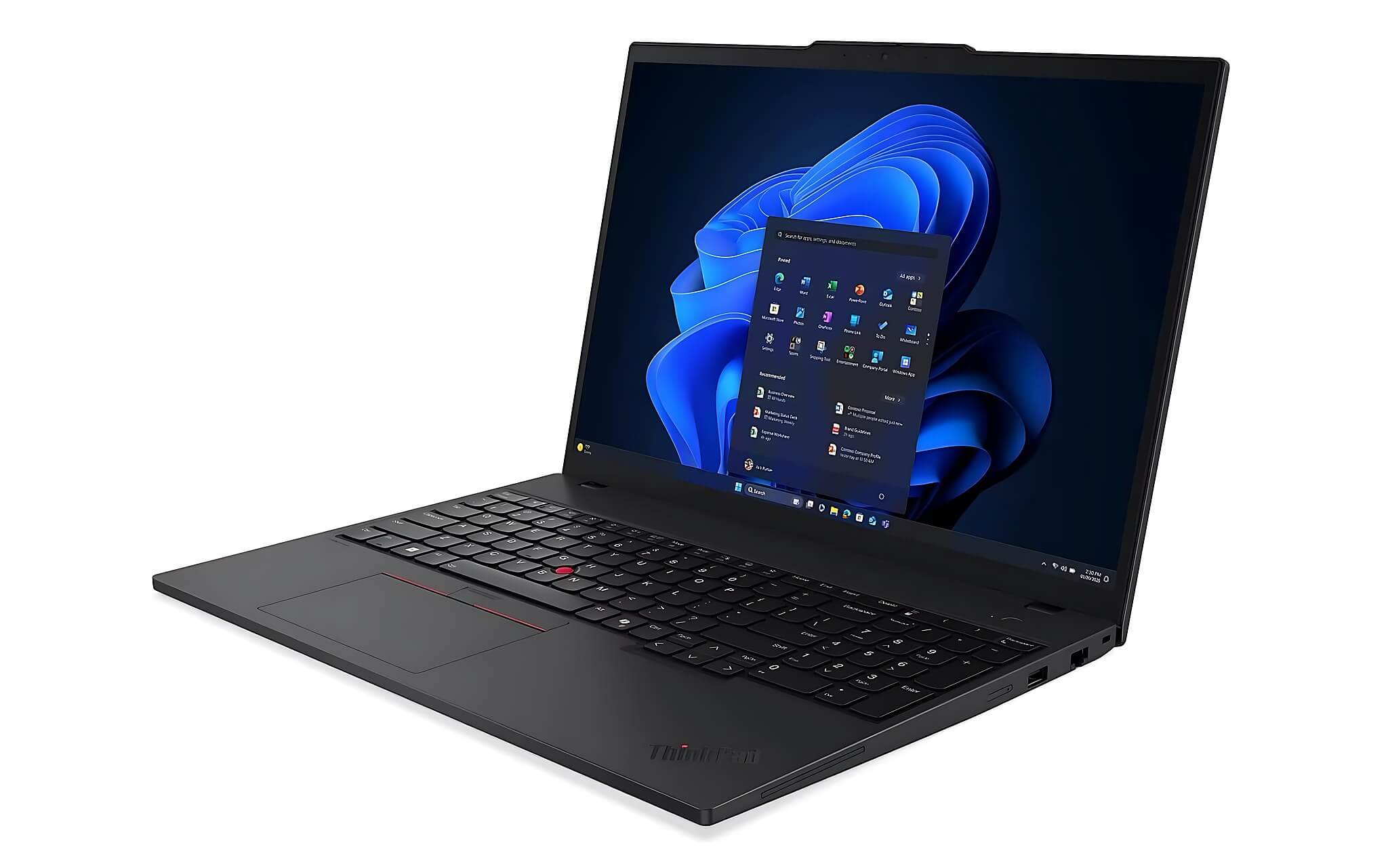 Laptop Doanh Nghiệp Mỏng Nhẹ Trang Bị Chip Intel Core Ultra 7 255H Đặt Trên Bàn Làm Việc
