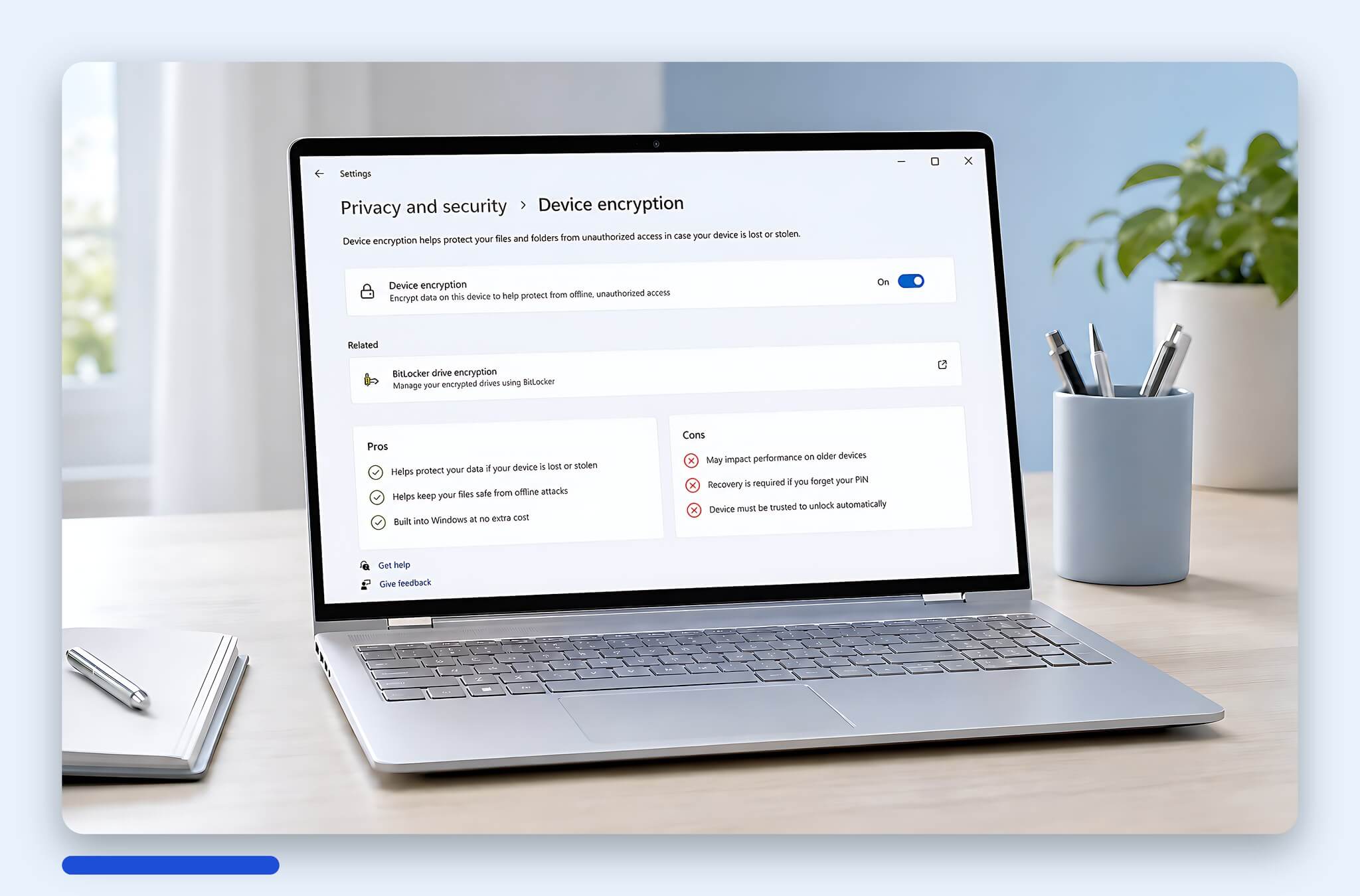 Device Encryption Trong Settings Windows Kèm Bảng Lợi Ích Và Rủi Ro