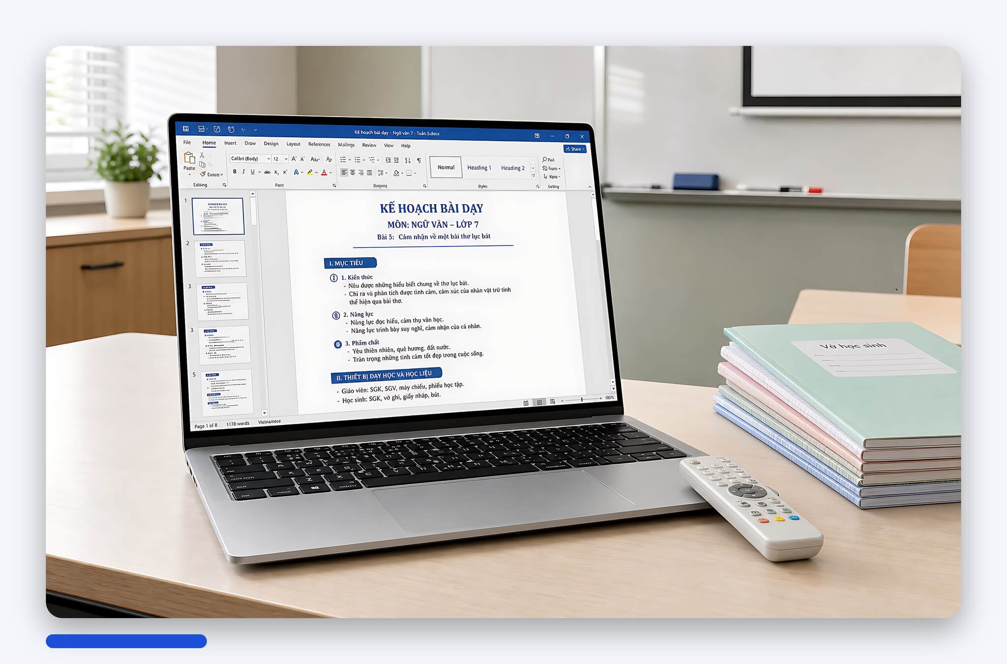 Màn Hình Soạn Kế Hoạch Bài Dạy Trên Laptop Tại Bàn Giáo Viên Màn Hình Soạn Kế Hoạch Bài Dạy Trên Laptop Tại Bàn Giáo Viên