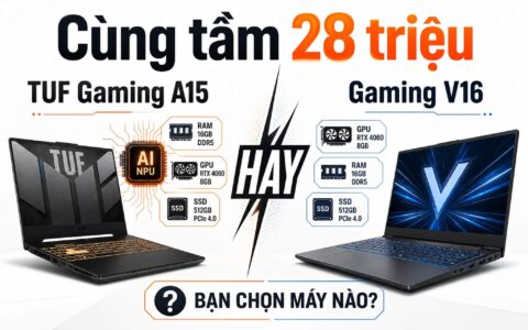 Cùng Tầm Giá: Asus Tuf Gaming A15 Bền Hơn, Asus Gaming V16 Nhẹ Và Pin Lâu Hơn