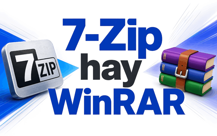 7-Zip hay WinRAR: Nên chọn phần mềm giải nén nào 2026?