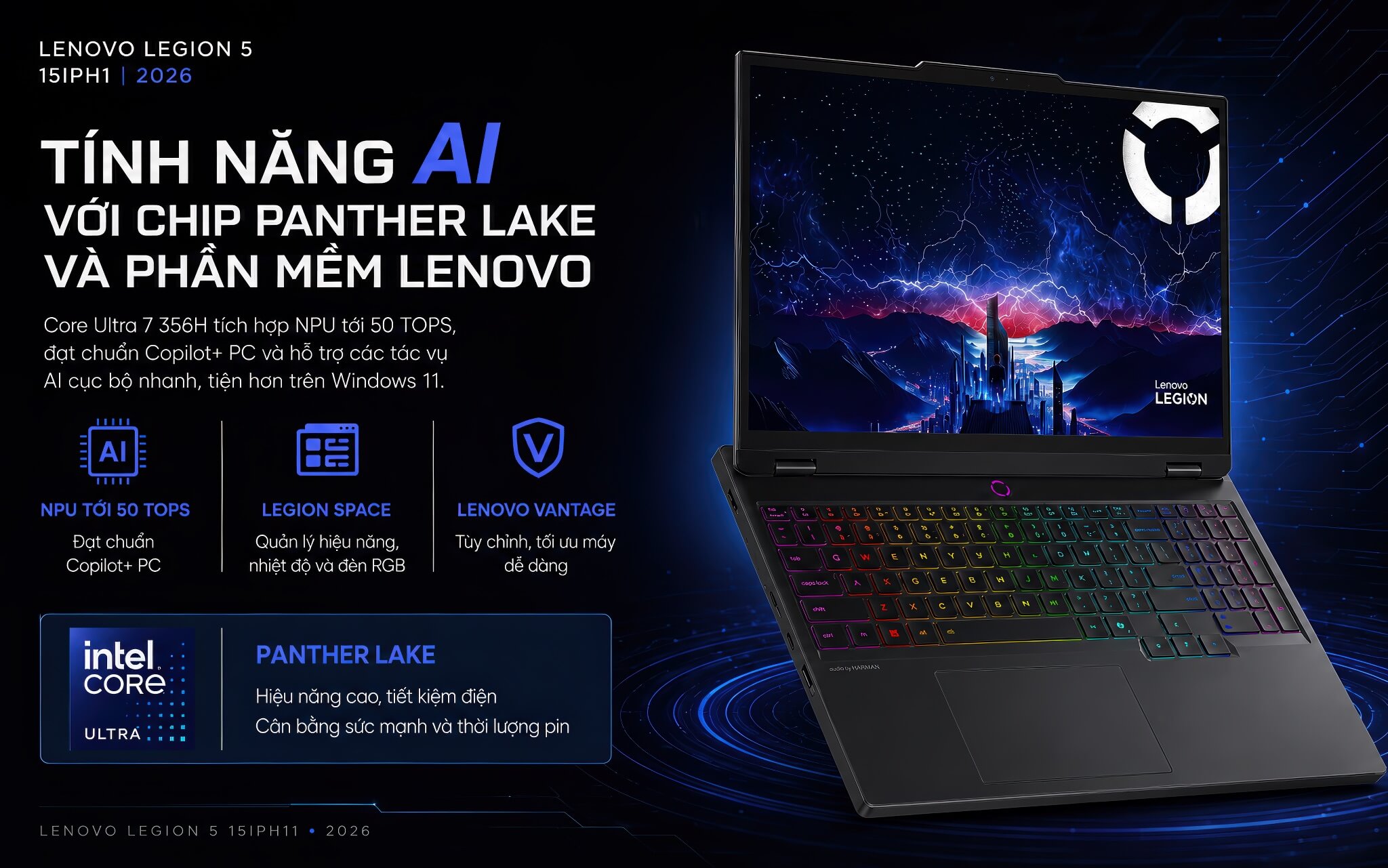Lenovo Legion 5 15Iph11 2026 Features 04 Tính Năng Ai Với Chip Panther Lake Và Phần Mềm Lenovo