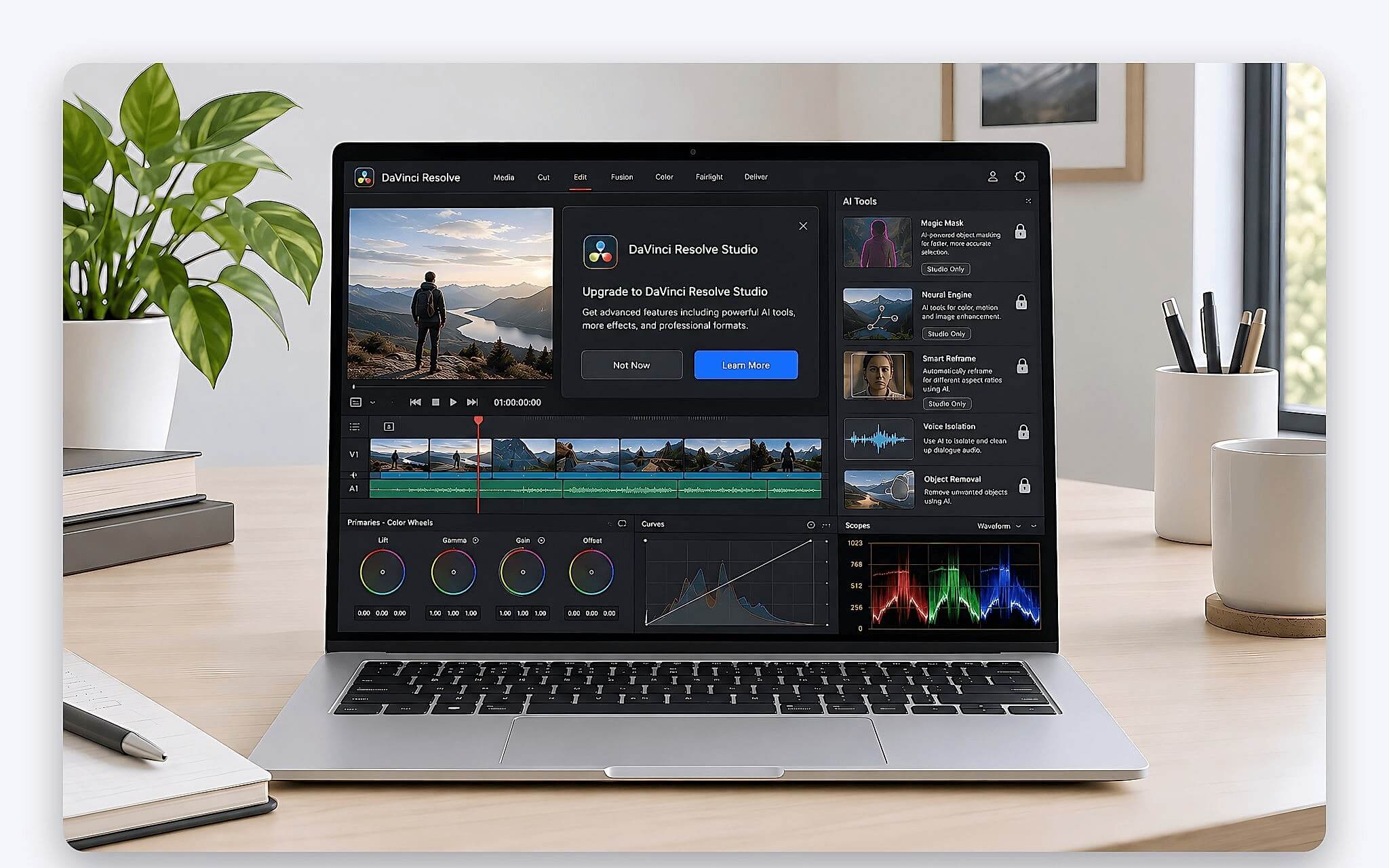 Bảng Điều Khiển Công Cụ Ai Neural Engine Trong Davinci Resolve Studio