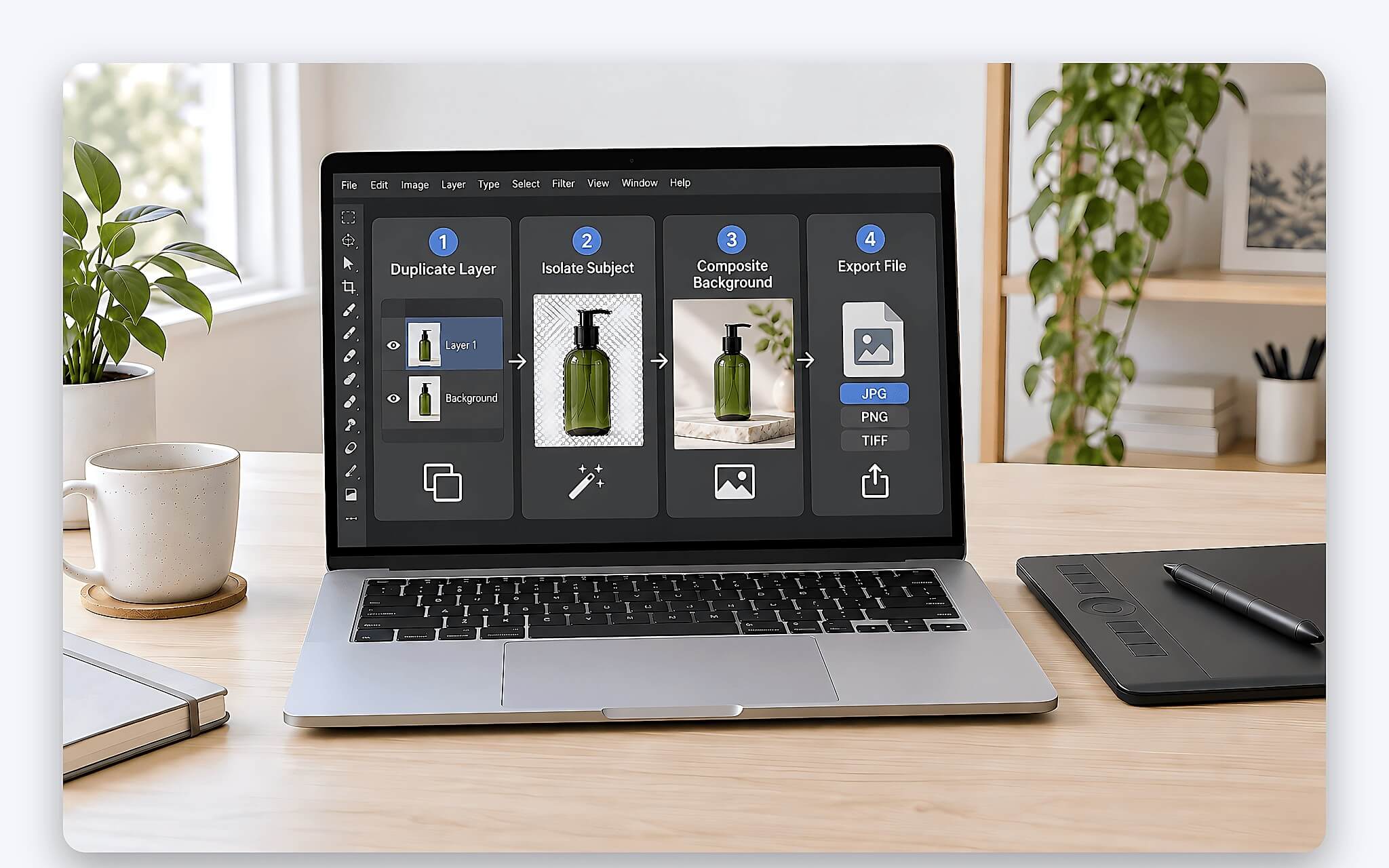 Xóa nền ghép ảnh và xuất file PSD
