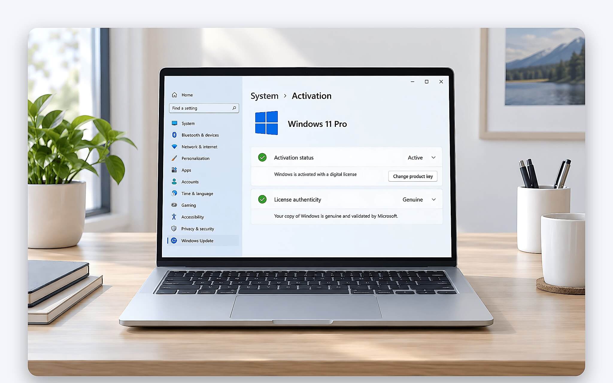 Genuine Windows licenses versus an activated status