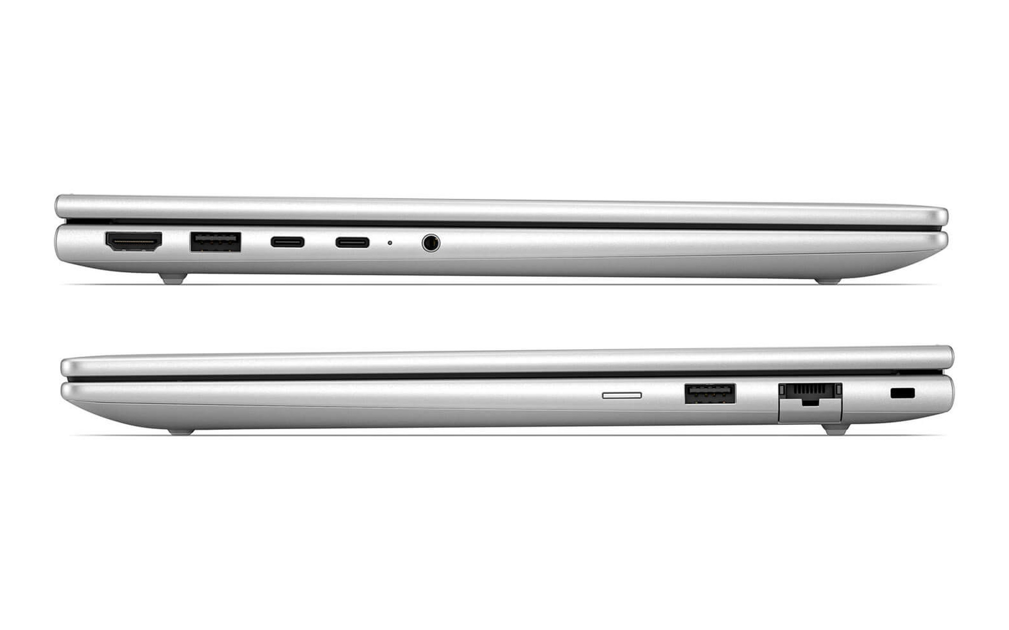 laptop cho chu shop du cong may in may quet hp probook 4 g2i Hai cạnh HP ProBook 4 G2i 14 AI với cổng HDMI, USB-A, USB-C và cổng LAN RJ45 để nối thiết bị quầy