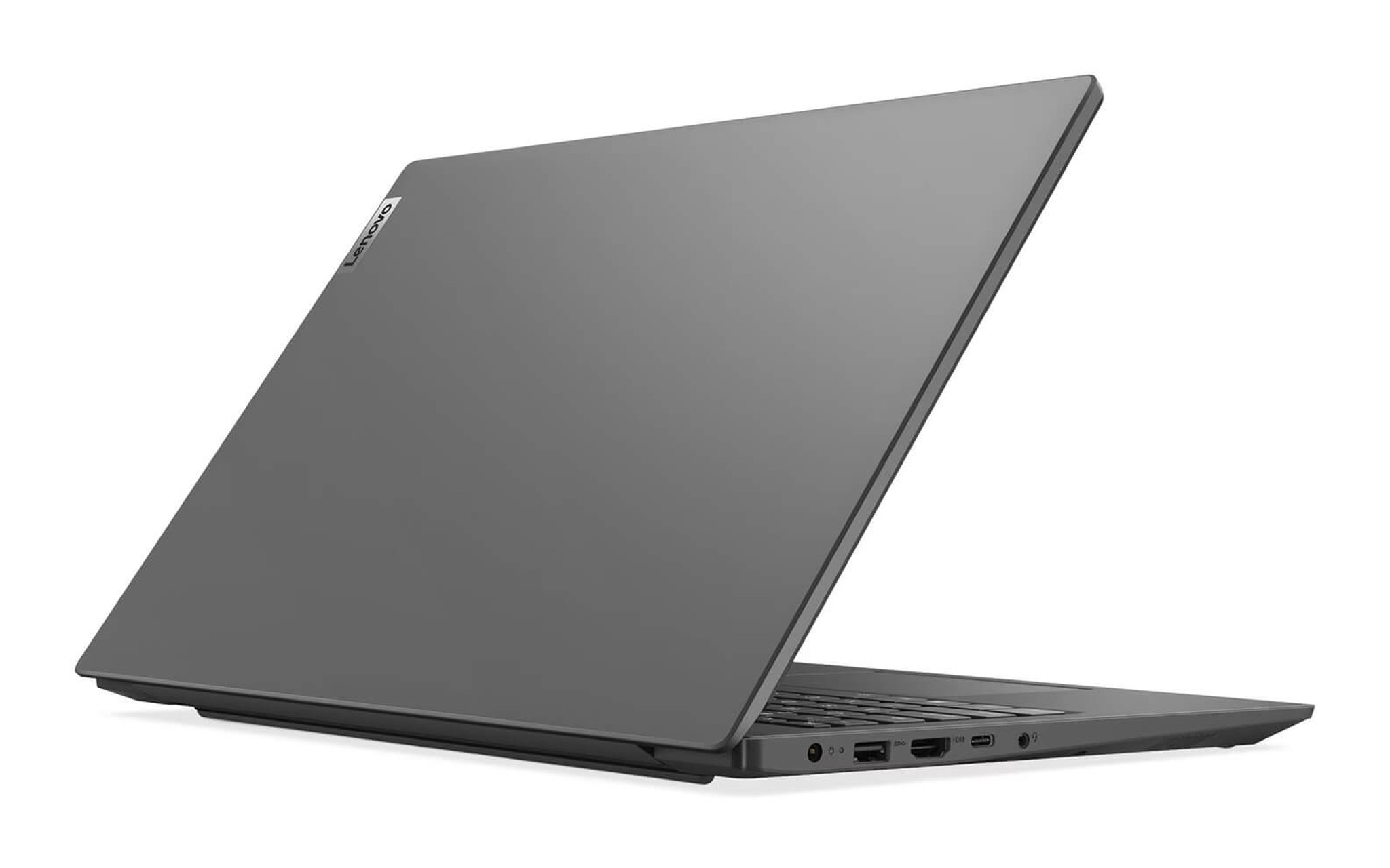 laptop cho chu shop du cong may in may quet lenovo v15 gen 4 Lenovo V15 Gen 4 (2025) nhìn từ phía sau, dãy cổng USB-A, HDMI và USB-C ở cạnh trái