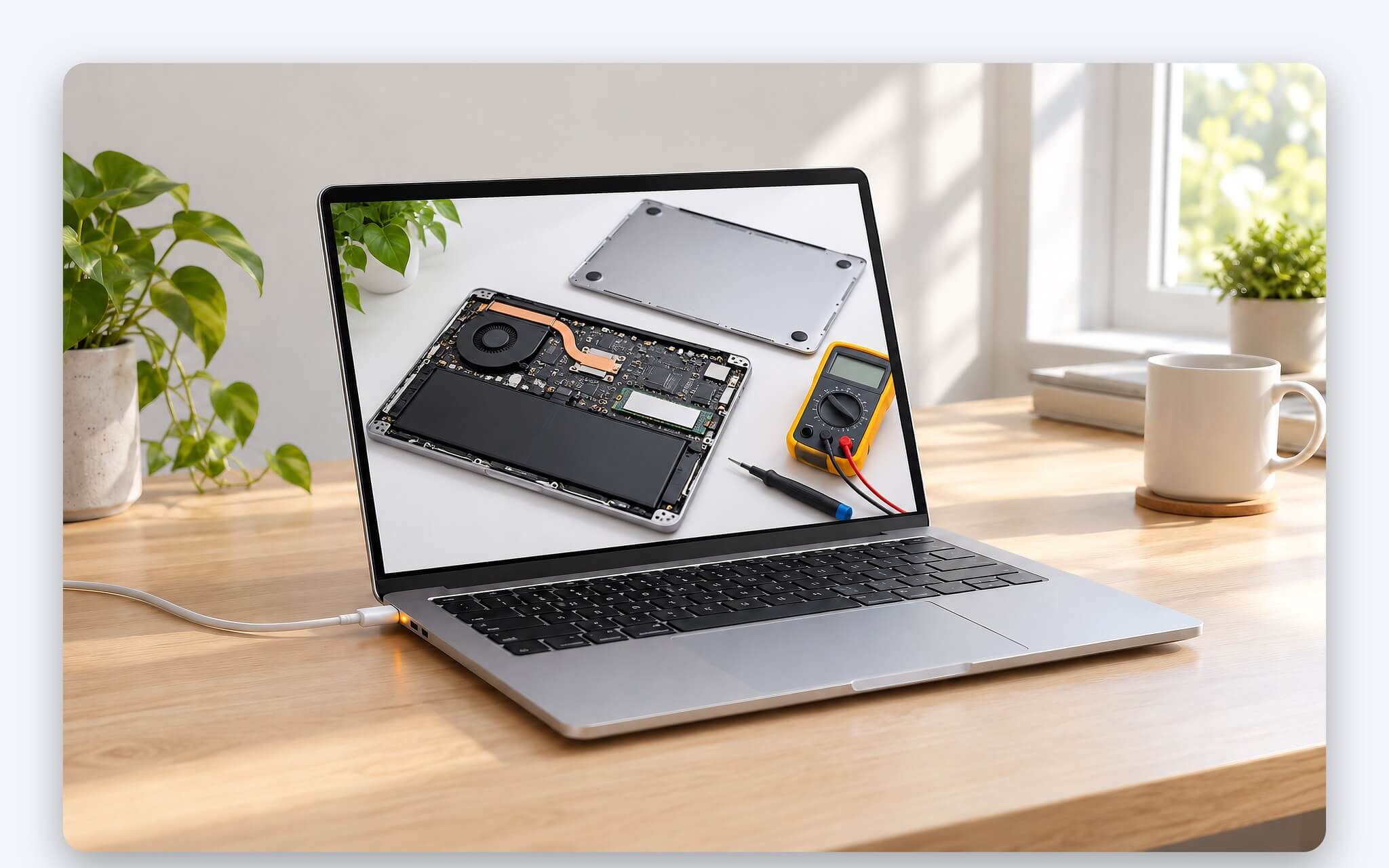Dấu hiệu hỏng bo mạch khiến laptop không nhận điện