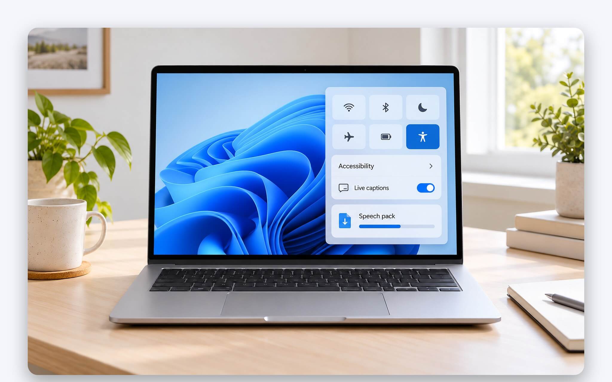 live captions windows 11 phu de truc tiep kpack h22 Bật phụ đề trực tiếp trong Quick Settings của Windows 11 trên laptop