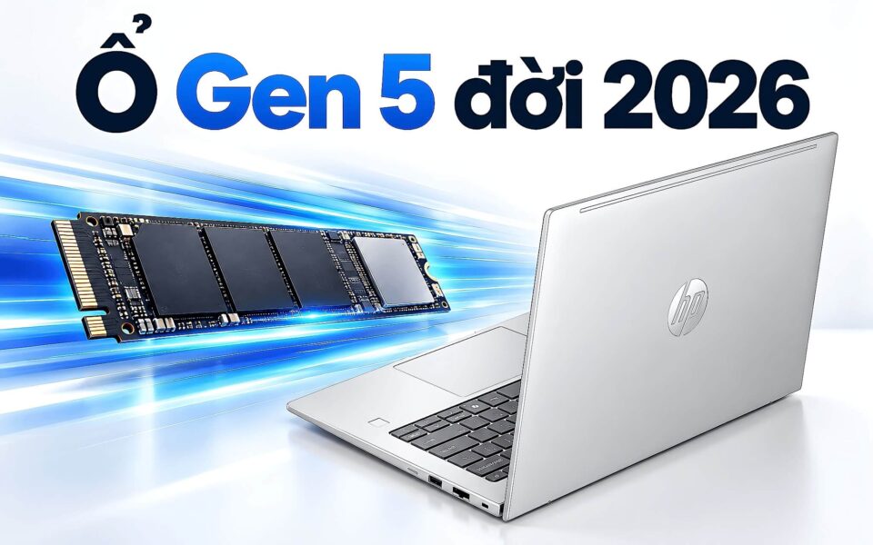 Ổ Gen 5 trên laptop 2026 - Controller 6nm, làn PCIe từ CPU và DirectStorage