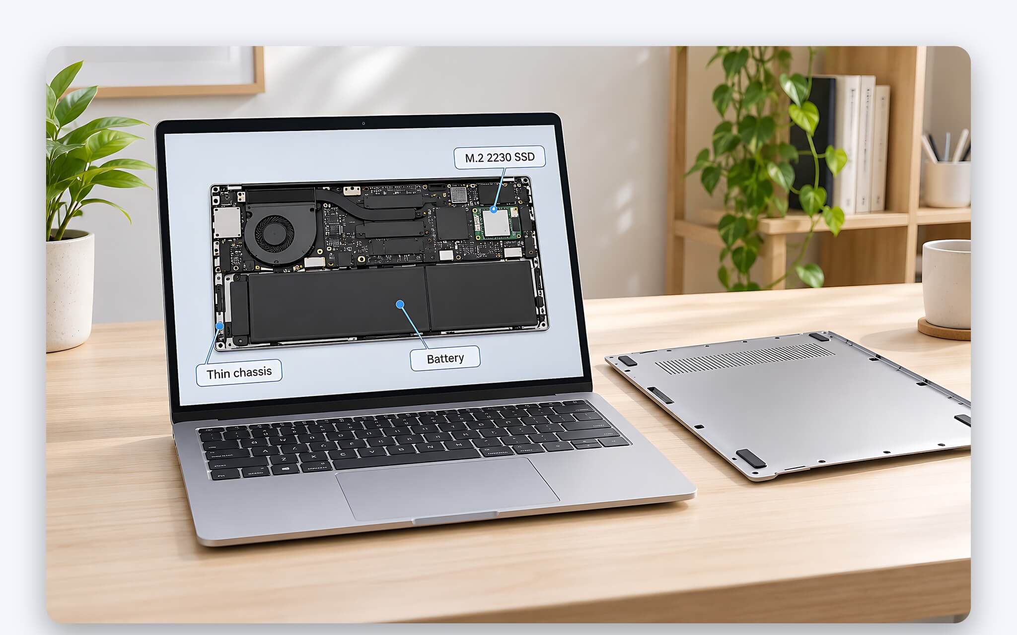 Laptop mỏng và máy chơi game cầm tay dùng SSD M.2 2230 để tiết kiệm diện tích bo mạch